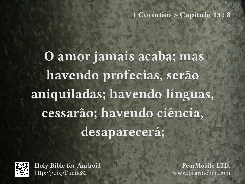 1 Coríntios, Capítulo 13:8